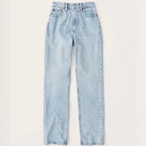 Abercrombie Curve Love Ultra High Rise 90s Straight Jeans 000XS xshort x-short